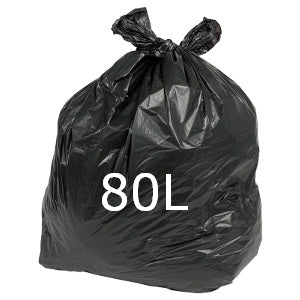 Super Black Garbage Bags 80 Litre