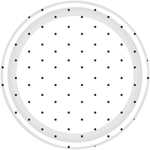 Black Dots Round Lunch Paper Plates