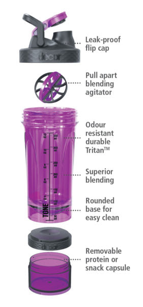 Plastic Protein Shaker Bottle 570ml