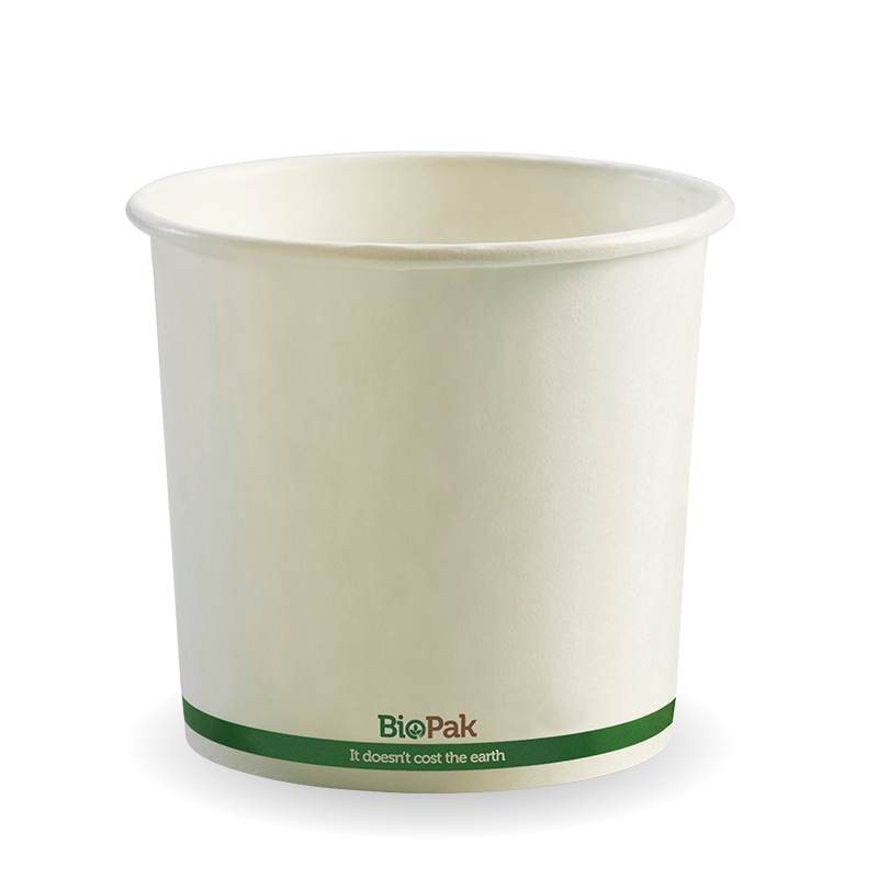 24oz Bio Paper Soup Bowls White