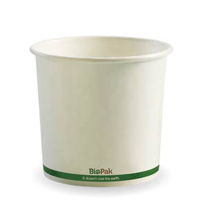 24oz Bio Paper Soup Bowls White