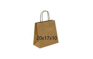 Mini Natural Kraft Paper Bag With Handles 50PK