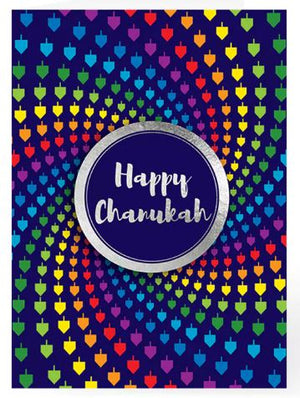 Happy Chanukah Card-Blue