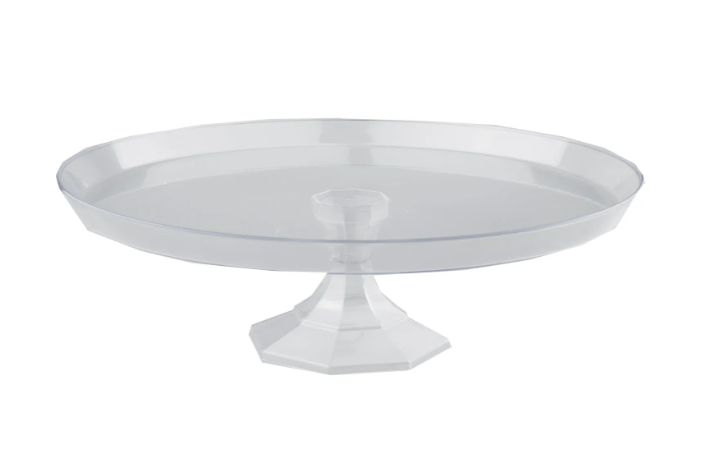 Clear Plastic Round Cake Stand 33cm