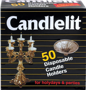 Candlelit Disposable Foil Candle Holders