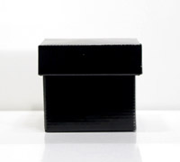 10CM Matte Black Box-Boxes W/Lids 10PK