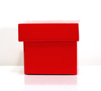 10CM Red Gloss Boxes W/LIDS 10PK