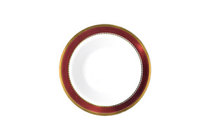 Heavy Duty Gold-Red Trim Plastic Bowls 19CM