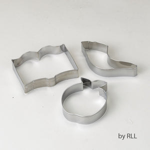 Rosh Hashana Metal Cookie Cutters - 3 Assorted Shapes