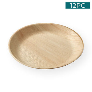 Eco Soulife Natural Leaves Round Plates 25cm 12PK