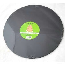 12" Black foil Standard Round Cake Board