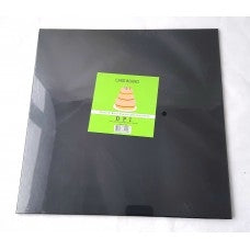  12" Black Foil Standard Square Cake Board