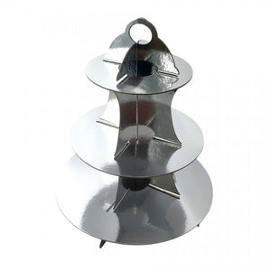 Silver Cupcake Stand 3 Tier