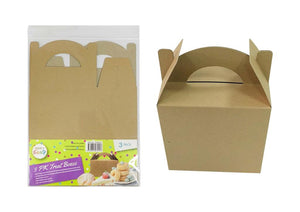 Brown Craft Treat Boxes 3PK