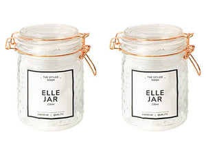 Elle  700ml Rose Gold Clip Jar