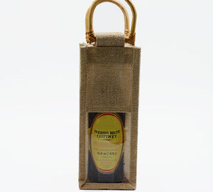 Jute Single Bag W/window Natural