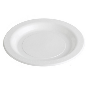 Festive White Plastic Lunch Plates 18cms