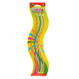 Flexible Curly HB Pencils 3PK