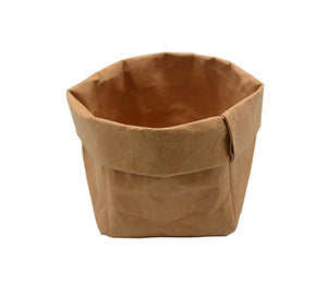 Small Washable Paper Sack -Tan