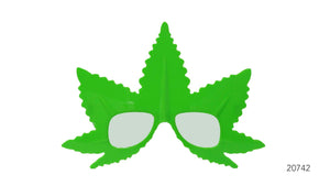 Party Glasses Green Hearb Leaf