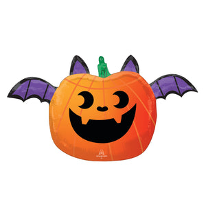 Halloween Spooky Pumpkin Bat Foil Helium Balloon