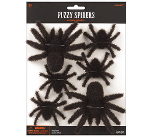 Halloween-Fuzzy Hairy Spiders Decoration