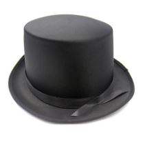 Satin top Hat Black