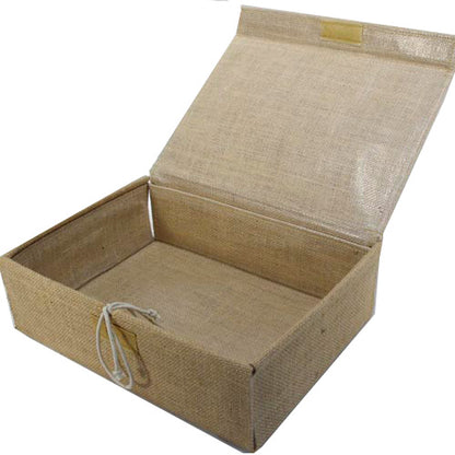 Jute Hamper Box With Lid