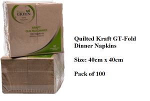 Kraft GT Quilted Folded Dinner Napkins 2Ply