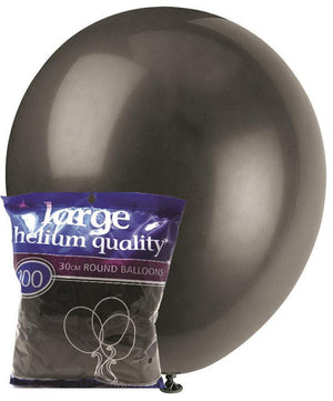 Standard Black Latex Balloons 100PK