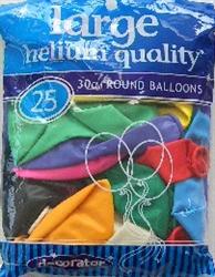 Assorted Colour Latex Balloons 25PK