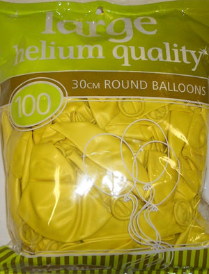 Metallic Yellow Latex Balloons