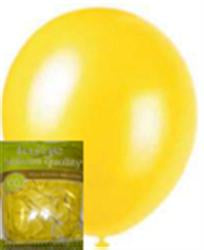 Metallic Yellow Latex Balloons