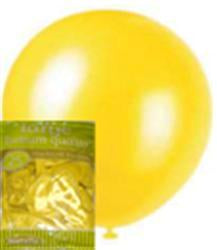 Metallic Yellow Latex Balloons