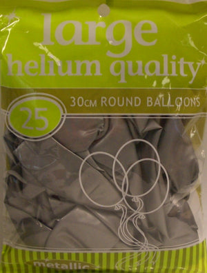 Metallic Silver Latex Balloons