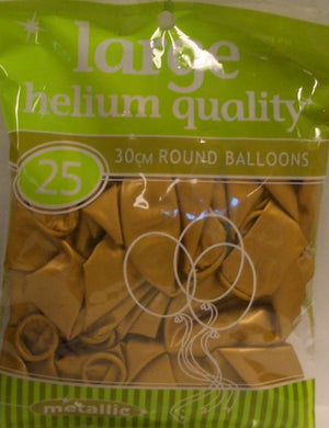 Metallic Gold Latex Balloons