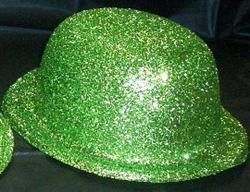 Glitter Hat Lime Bowler