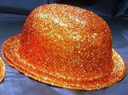 Glitter Hat Orange Bowler