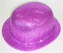 Glitter Hat Pink Bowler