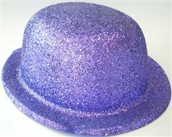 Glitter Hat Purple Bowler