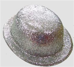 Glitter Hat Silver Bowler