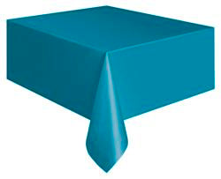 Plastic Azure Rectangle Table Cover