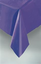 Plastic Purple Rectangle Table Cover