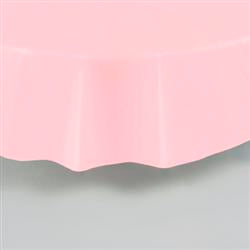 Plastic Pink Round Table Cover