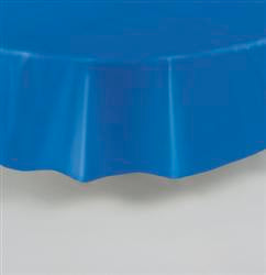 Plastic Blue Round Tablecover