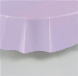 Plastic Lavender Round Table Cover