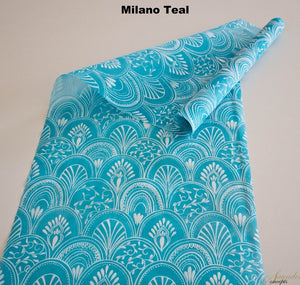 Milano Teal Table Runner 30CMS X 3 Metres