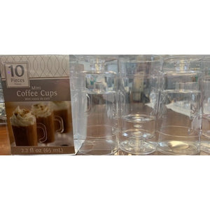 Mini Catering Coffee Cups Clear Plastic 2.5oz/ 74ml