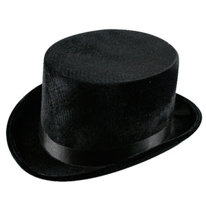 Top Hat High Velvet Black