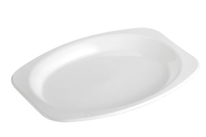 Festive White Oval Plates Large 245x330